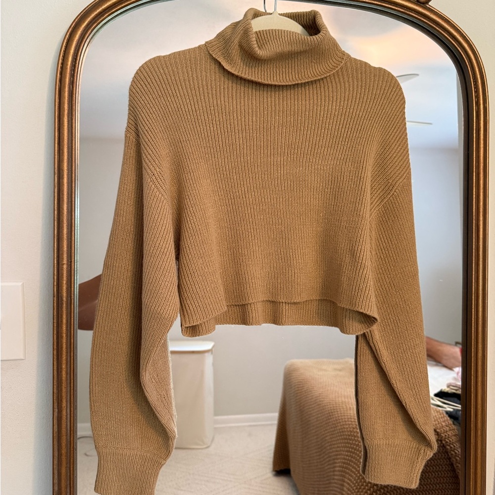 H&M - Cozy Tan Turtleneck Sweater